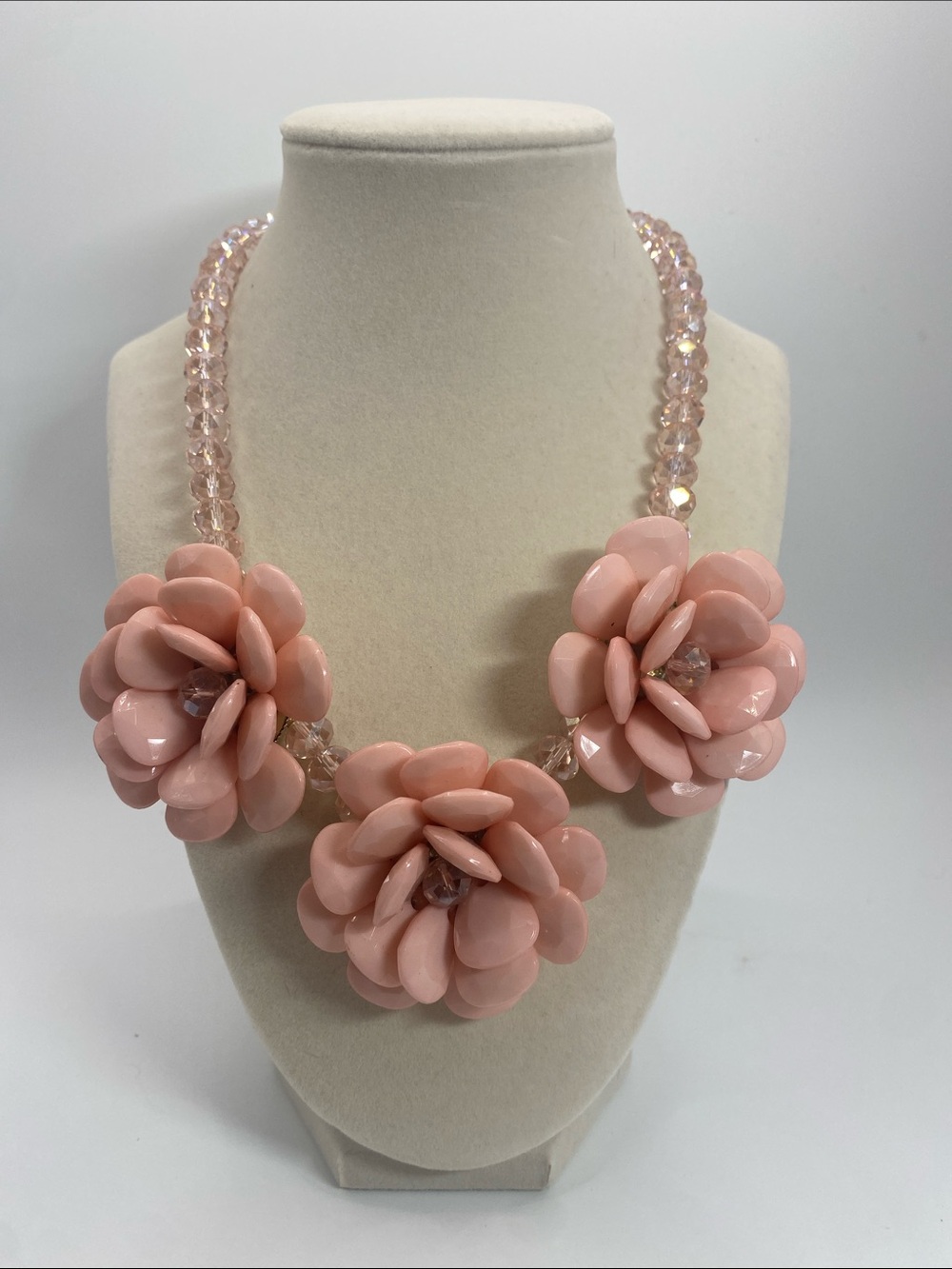 Pink Floral Statement Necklace - Women Jewelry